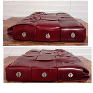 Handmade Leather Red Clutch Envelope Bag by Onezieme Mouton
